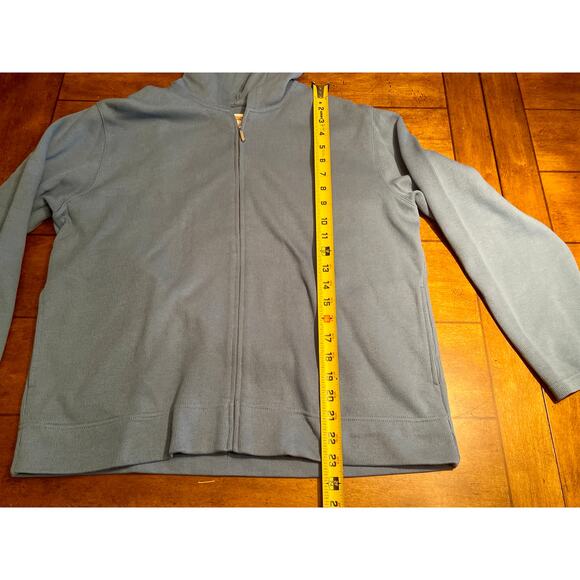 Talbots Hoodie Full Zip 2 Pockets Womens Sz M Blue 25#0=A0042 - Picture 7 of 10